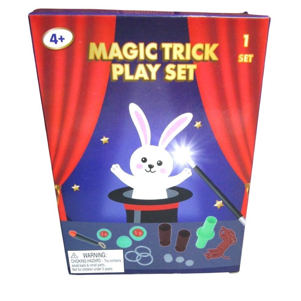 Ankyo Magic Tricks Play Set 11 Piece Beginner Magician Kit Wand Rope Cups Coins
